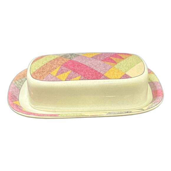 Studio Nova Y2216 Butter Dish Set Colorful Palm Desert by Nancy Green - Picture 2 of 10